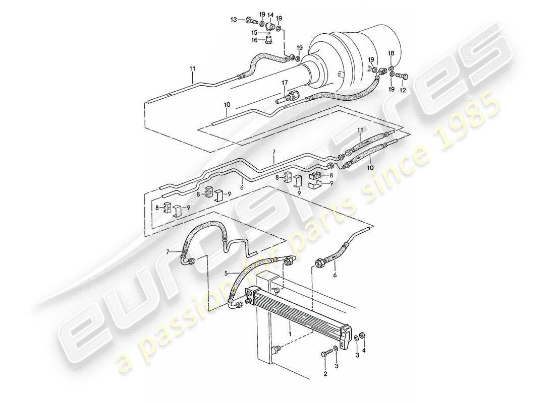 a part diagram from the porsche 1990 (928) parts catalogue