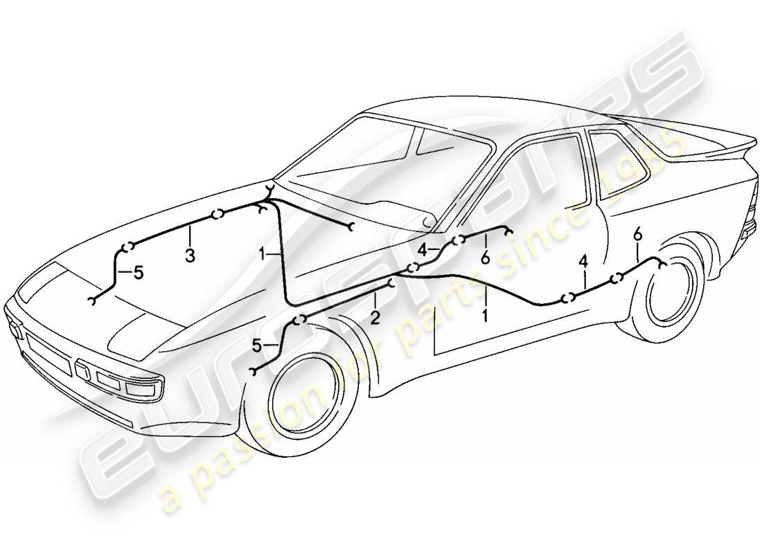 a part diagram from the porsche 1987 (944) parts catalogue