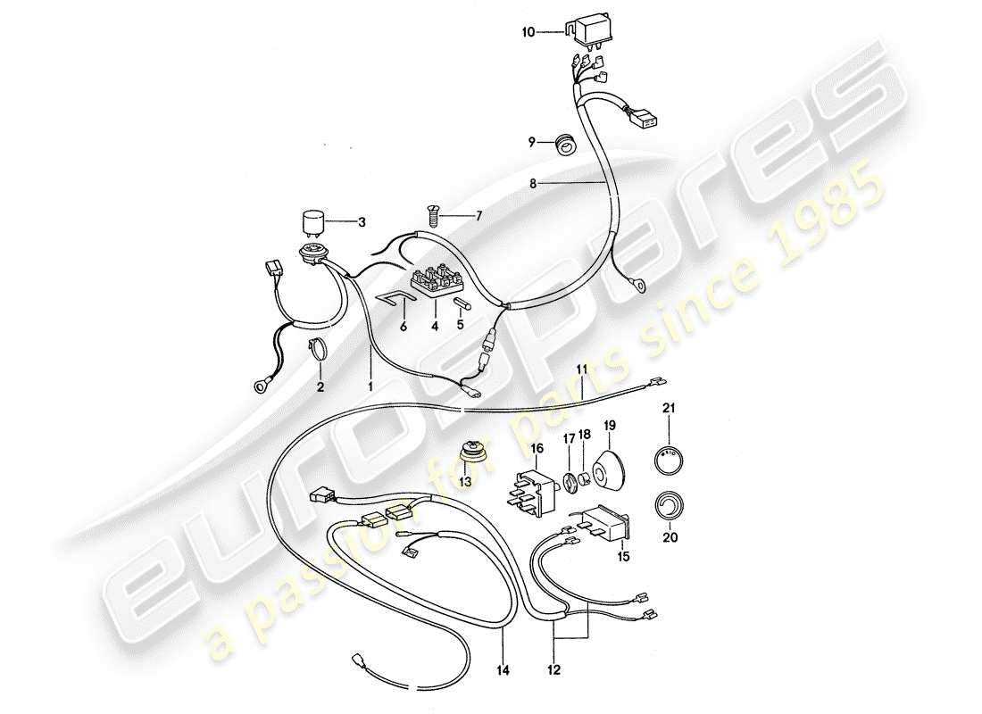 a part diagram from the porsche 1975 (911 turbo) parts catalogue