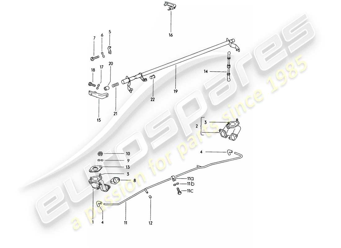 a part diagram from the porsche 1973 (914) parts catalogue