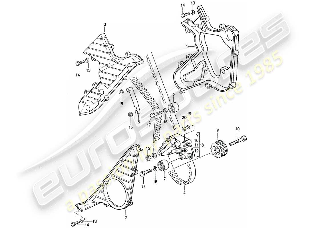 a part diagram from the porsche 1989 (944) parts catalogue