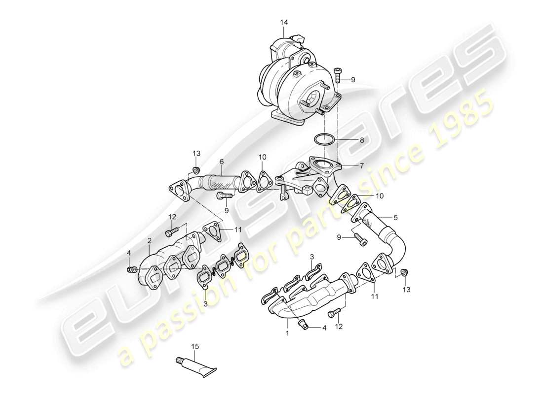 a part diagram from the porsche 2007 (cayenne e1 9pa) parts catalogue