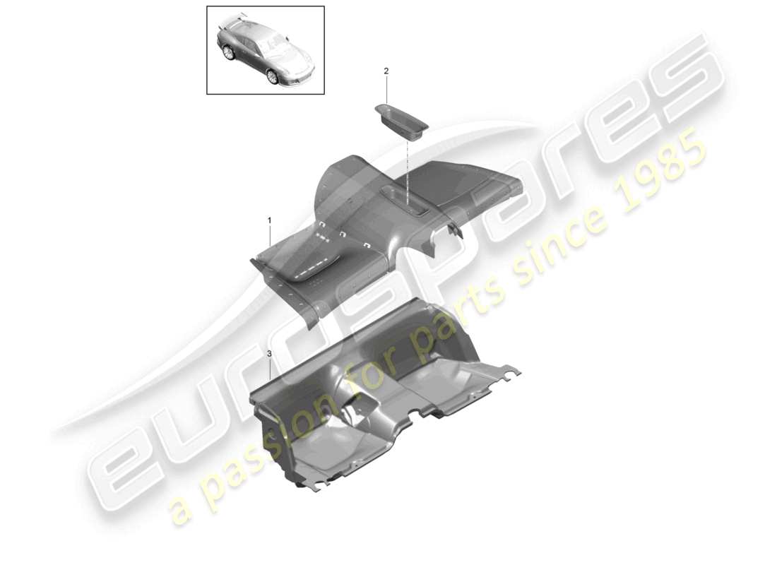 a part diagram from the porsche 991 parts catalogue