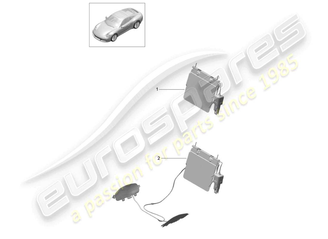 VIEW PARTS DIAGRAMS FROM THE PORSCHE 991 PARTS CATALOGUE a part diagram from the porsche 991 parts catalogue