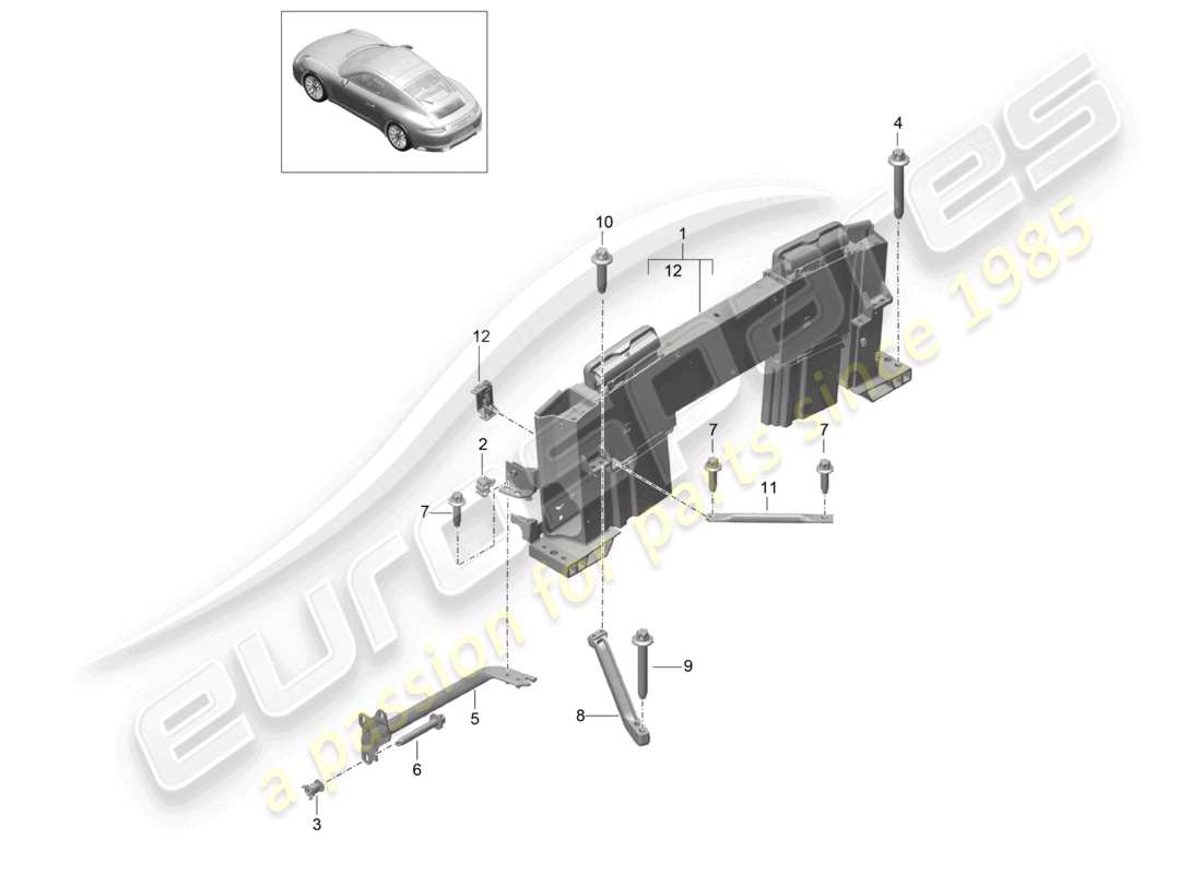 a part diagram from the porsche 2019 (991-2) parts catalogue