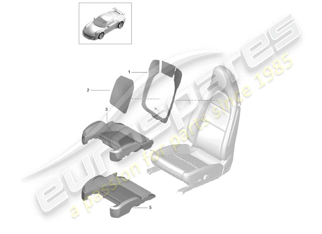 VIEW PARTS DIAGRAMS FROM THE PORSCHE 991 PARTS CATALOGUE a part diagram from the porsche 991 parts catalogue