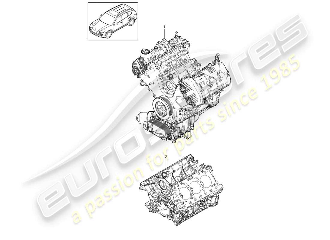 a part diagram from the porsche 2017 (cayenne e2 92a) parts catalogue