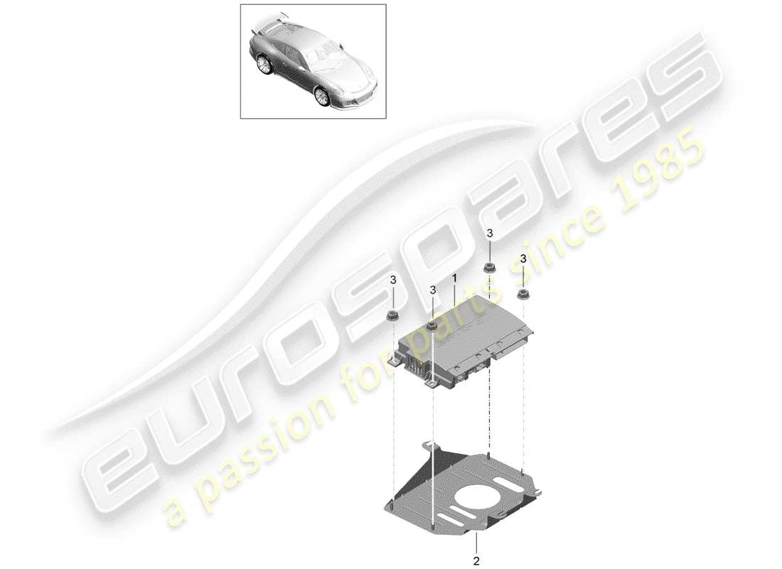 a part diagram from the porsche 991 parts catalogue