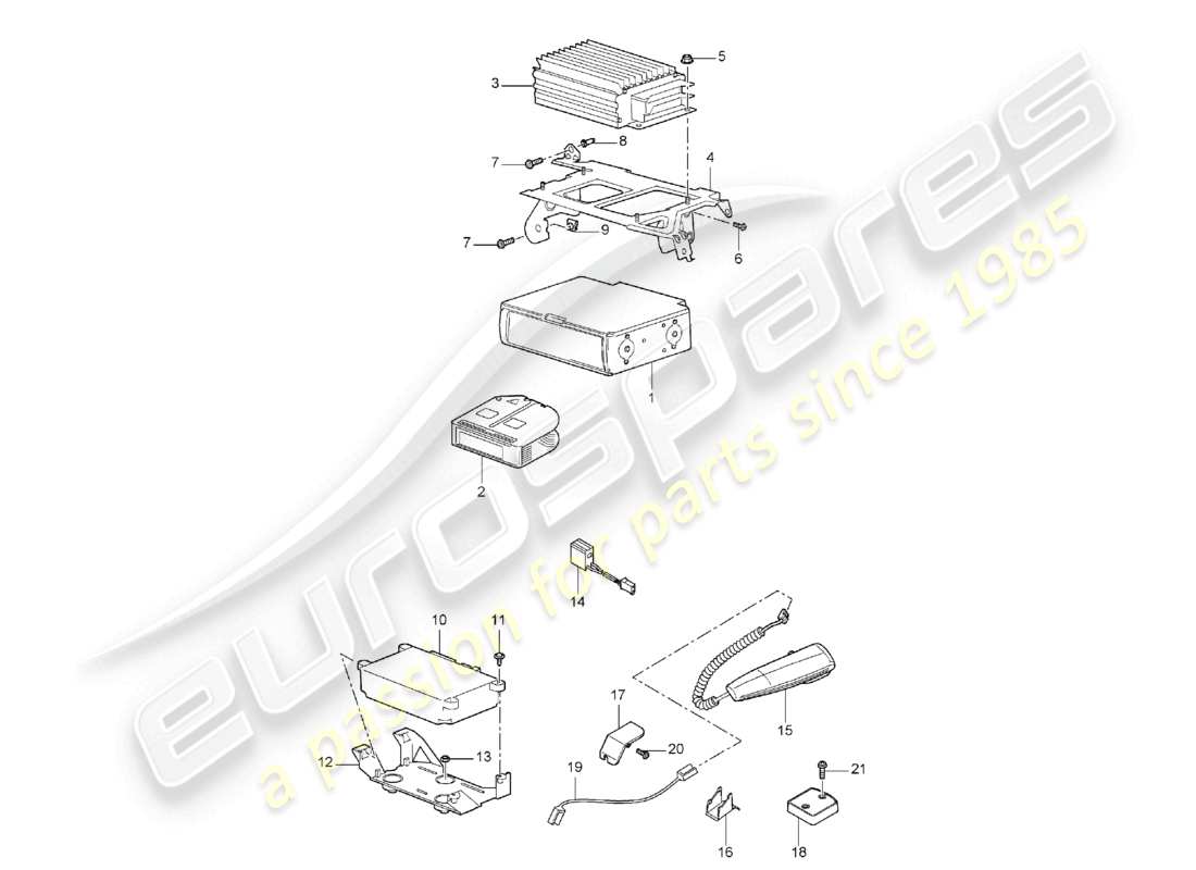a part diagram from the porsche 2003 (cayenne e1 9pa) parts catalogue