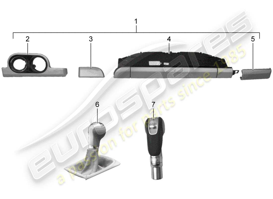 a part diagram from the porsche 2018 (tequipment 98x/99x) parts catalogue
