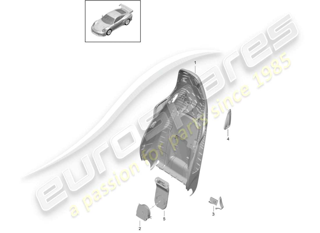 a part diagram from the porsche 2016 (991-1 turbo) parts catalogue
