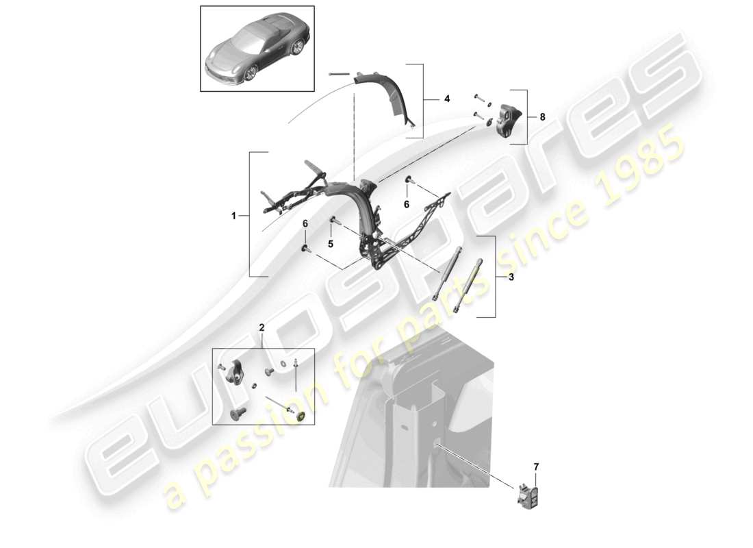 a part diagram from the porsche 991 parts catalogue
