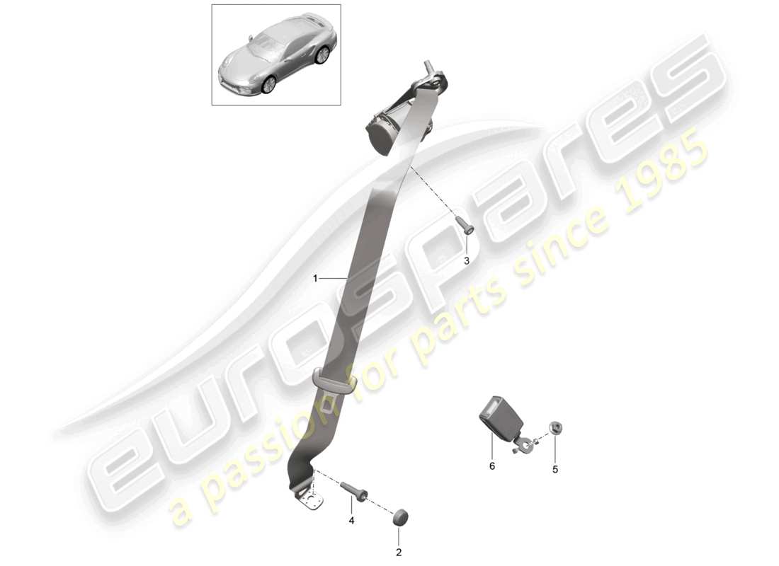 a part diagram from the porsche 991 parts catalogue
