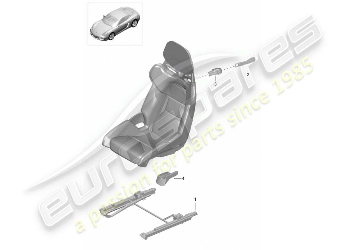a part diagram from the porsche 2015 (981 cayman) parts catalogue