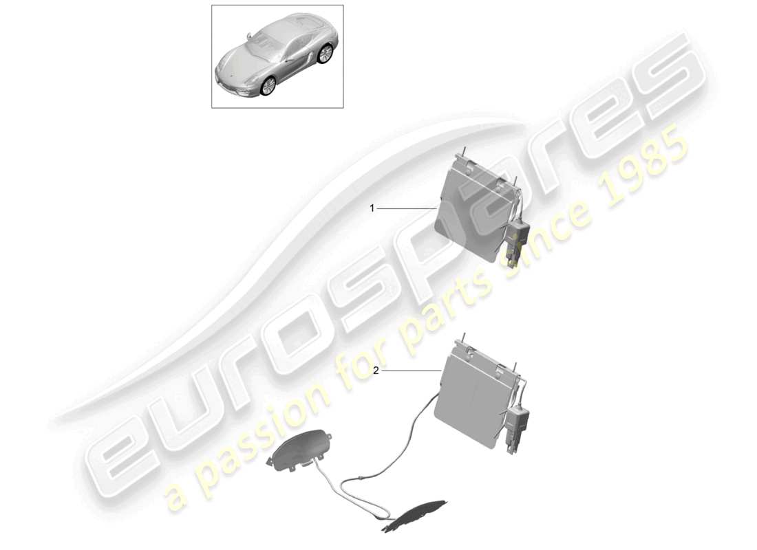 a part diagram from the porsche 2014 (981 cayman) parts catalogue