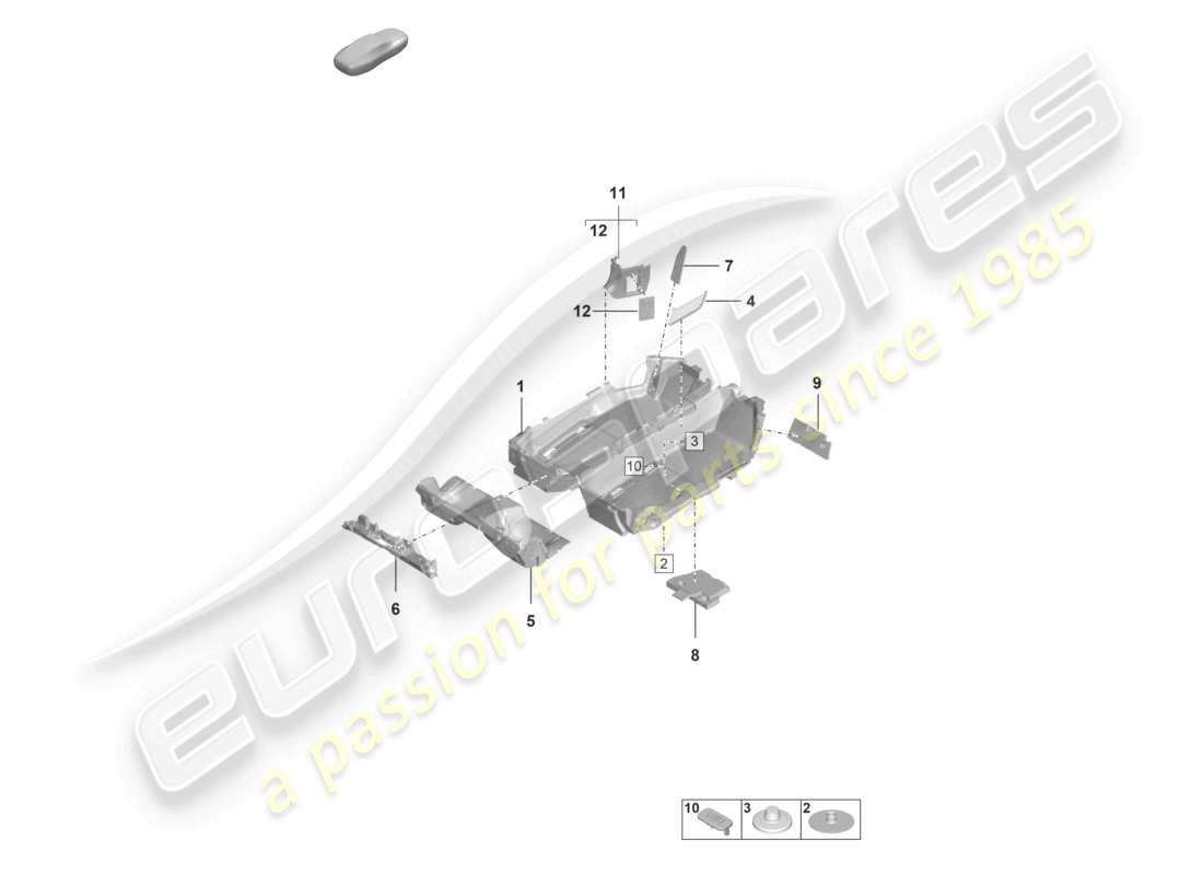 a part diagram from the porsche 992 parts catalogue