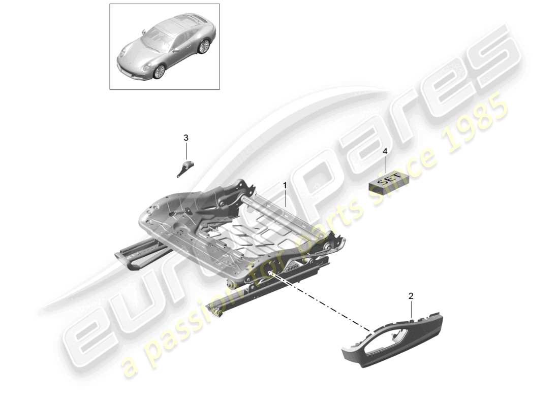 a part diagram from the porsche 991 parts catalogue