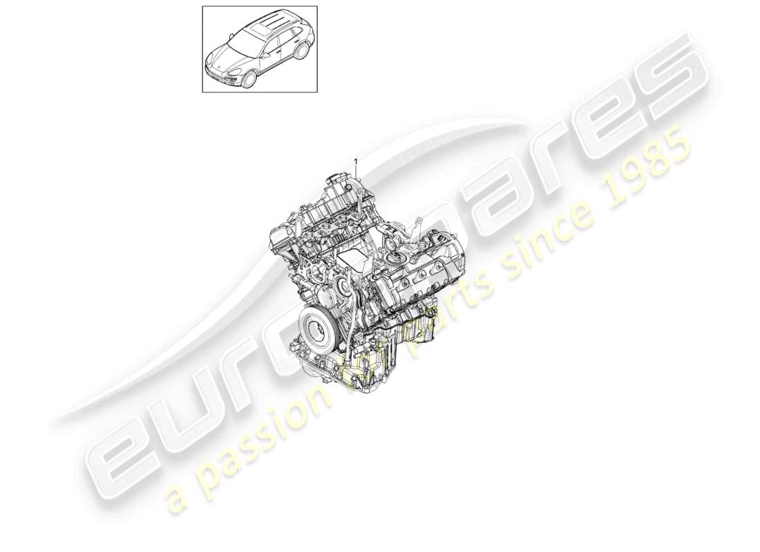 a part diagram from the porsche 2018 (cayenne e2 92a) parts catalogue