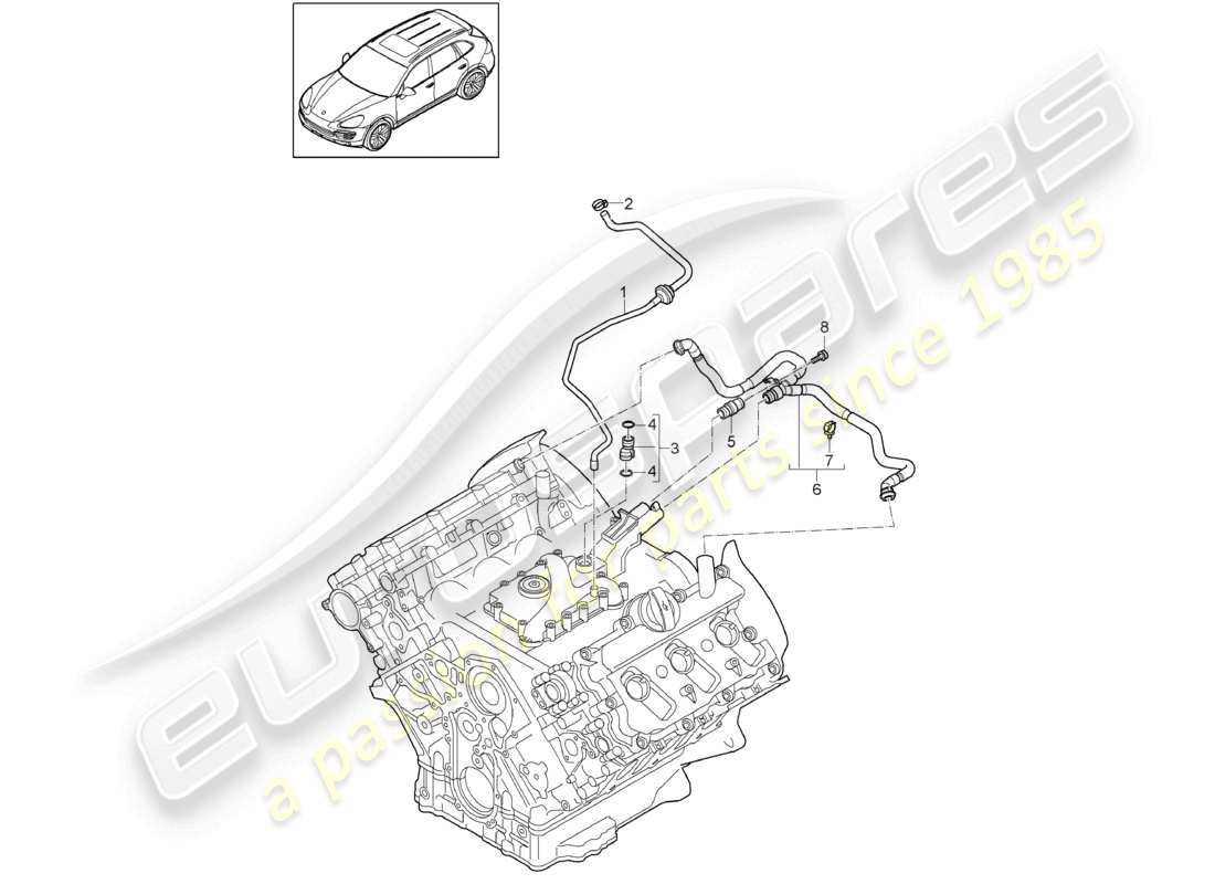 a part diagram from the porsche cayenne parts catalogue