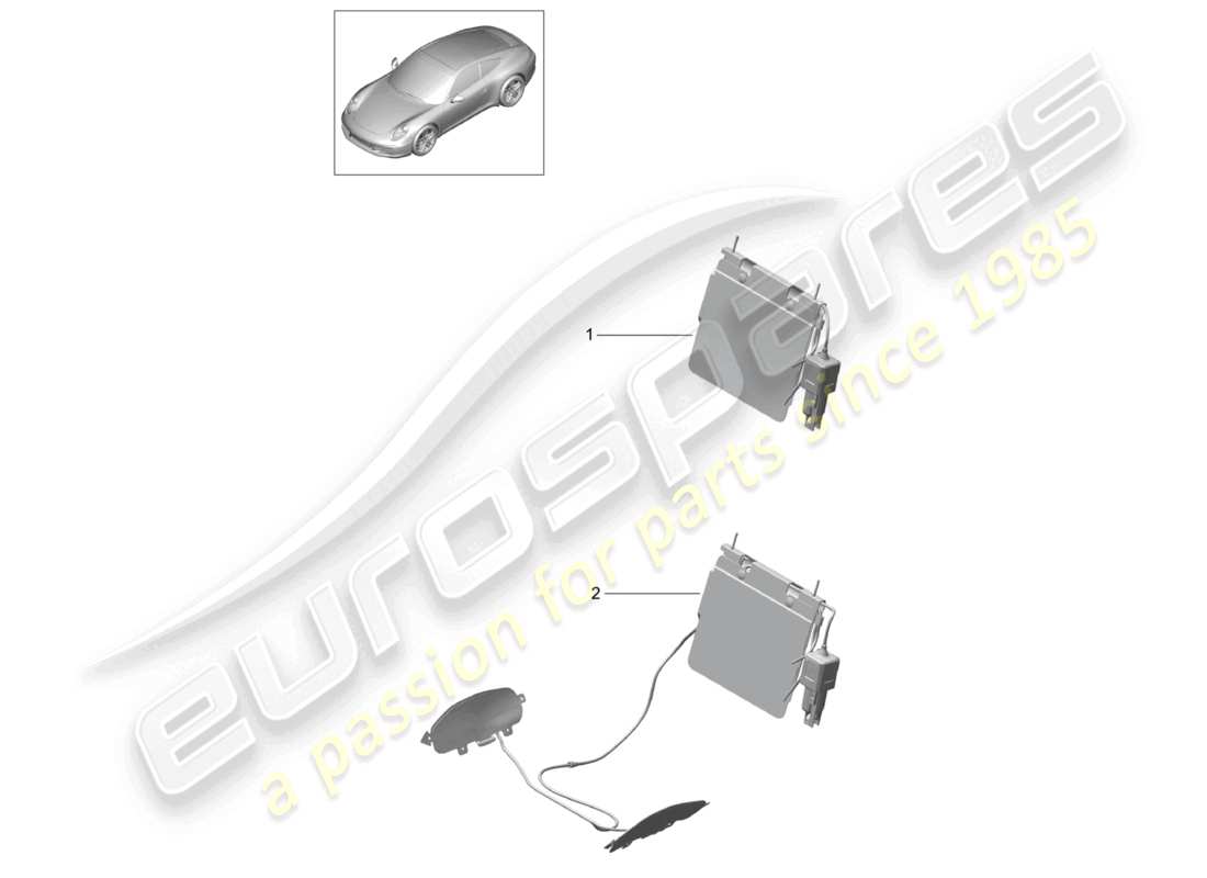 a part diagram from the porsche 991 parts catalogue