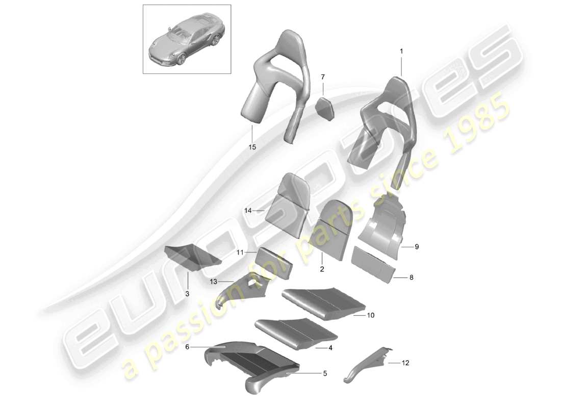 VIEW PARTS DIAGRAMS FROM THE PORSCHE 991 PARTS CATALOGUE a part diagram from the porsche 991 parts catalogue