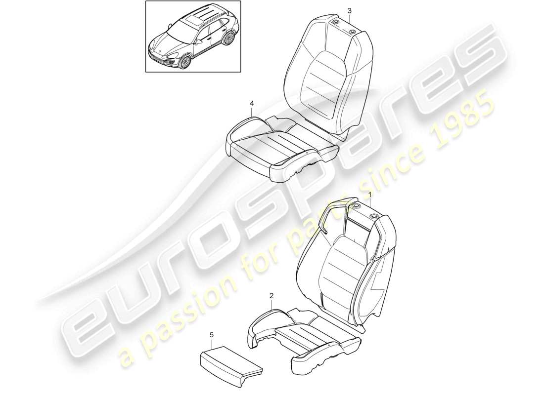 a part diagram from the porsche 2017 (cayenne e2 92a) parts catalogue