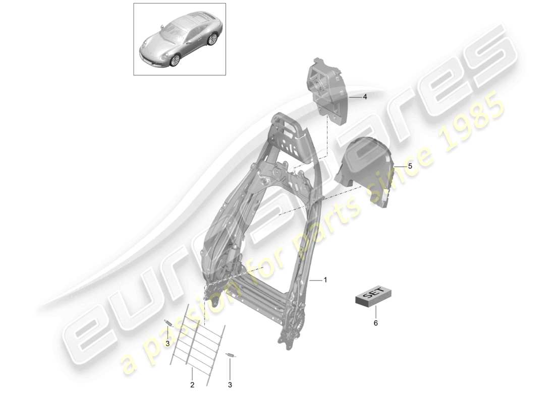 a part diagram from the porsche 2019 (991-2) parts catalogue