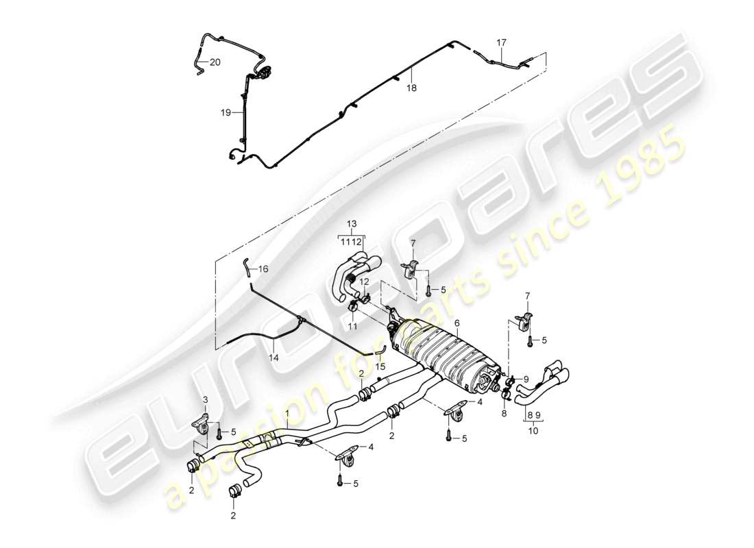 a part diagram from the porsche cayenne parts catalogue