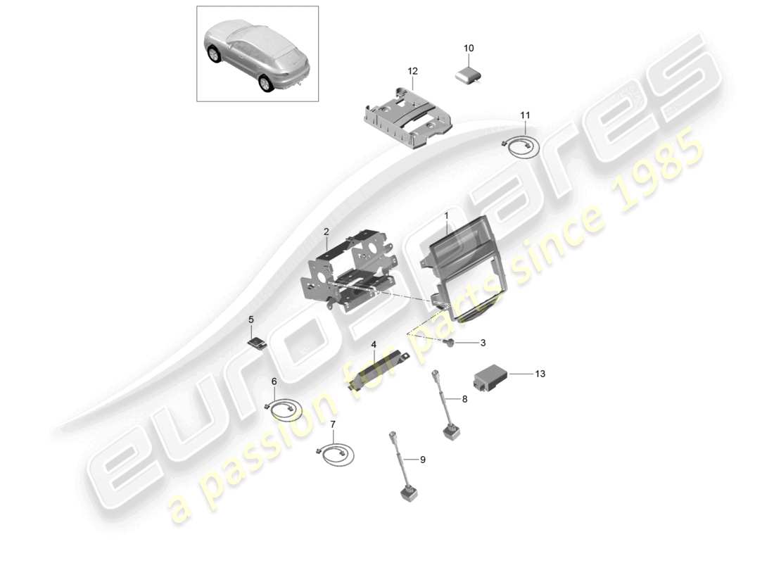 a part diagram from the porsche macan parts catalogue