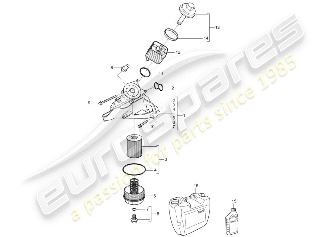 a part diagram from the porsche 2005 (cayenne e1 9pa) parts catalogue
