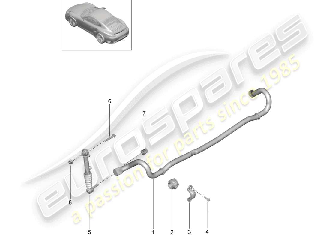 a part diagram from the porsche 991 parts catalogue