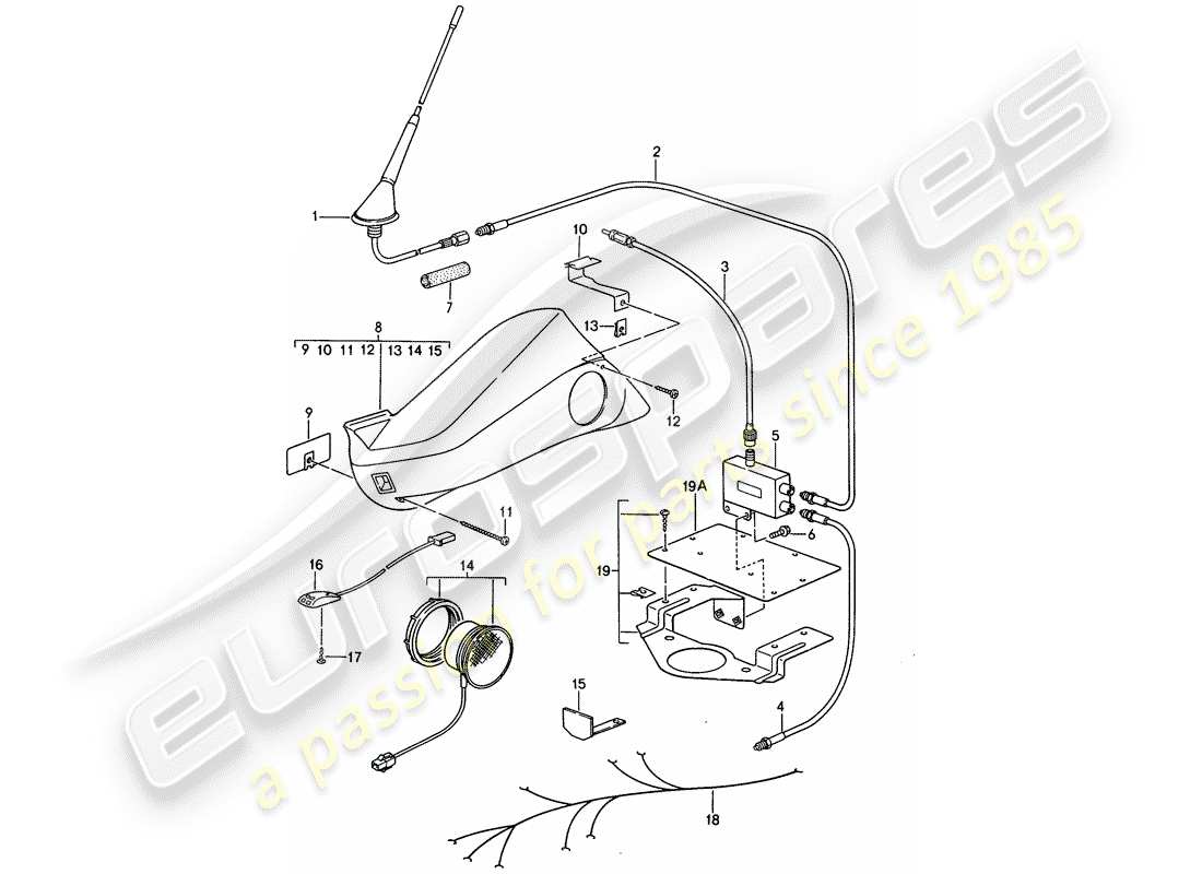 a part diagram from the porsche 1992 (928) parts catalogue