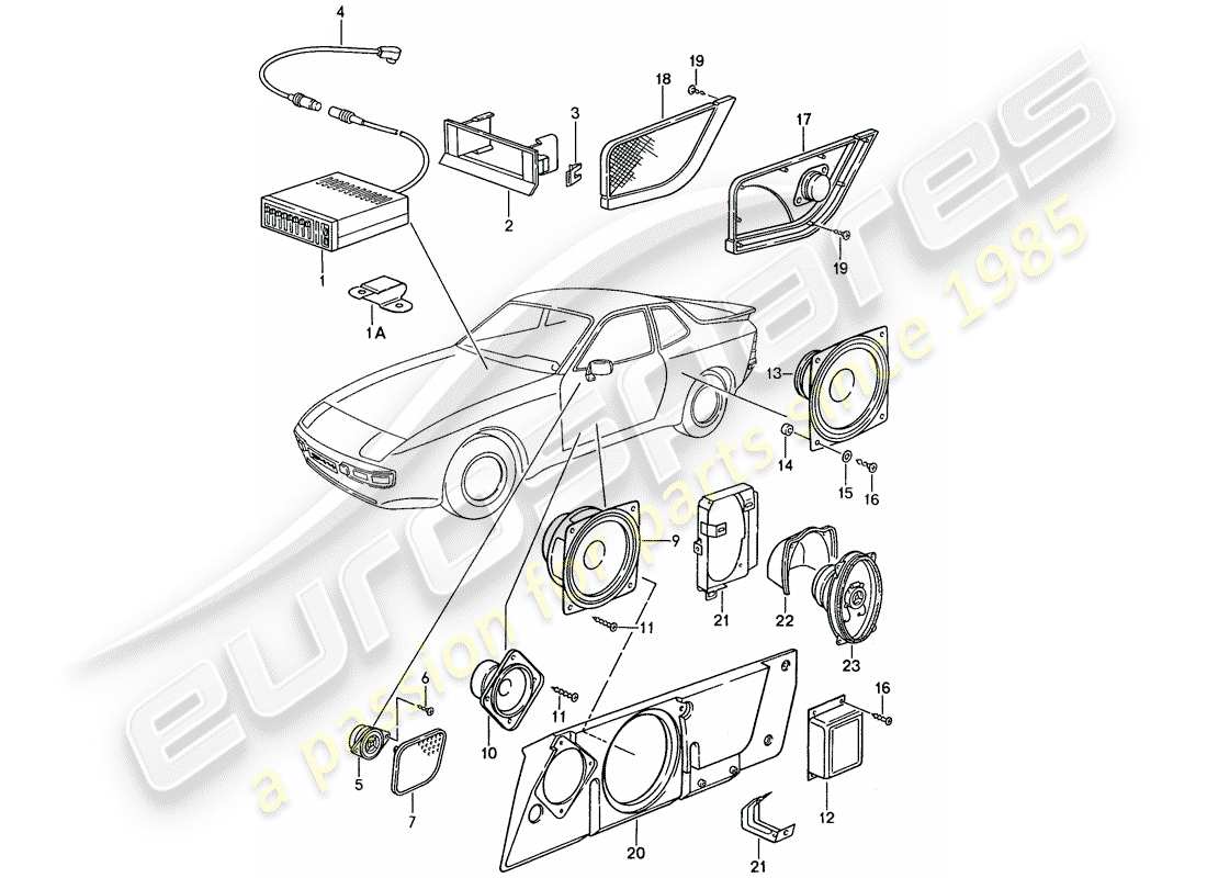 a part diagram from the porsche 1989 (944) parts catalogue