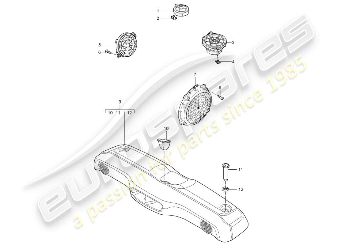 a part diagram from the porsche 2008 (987 boxster) parts catalogue