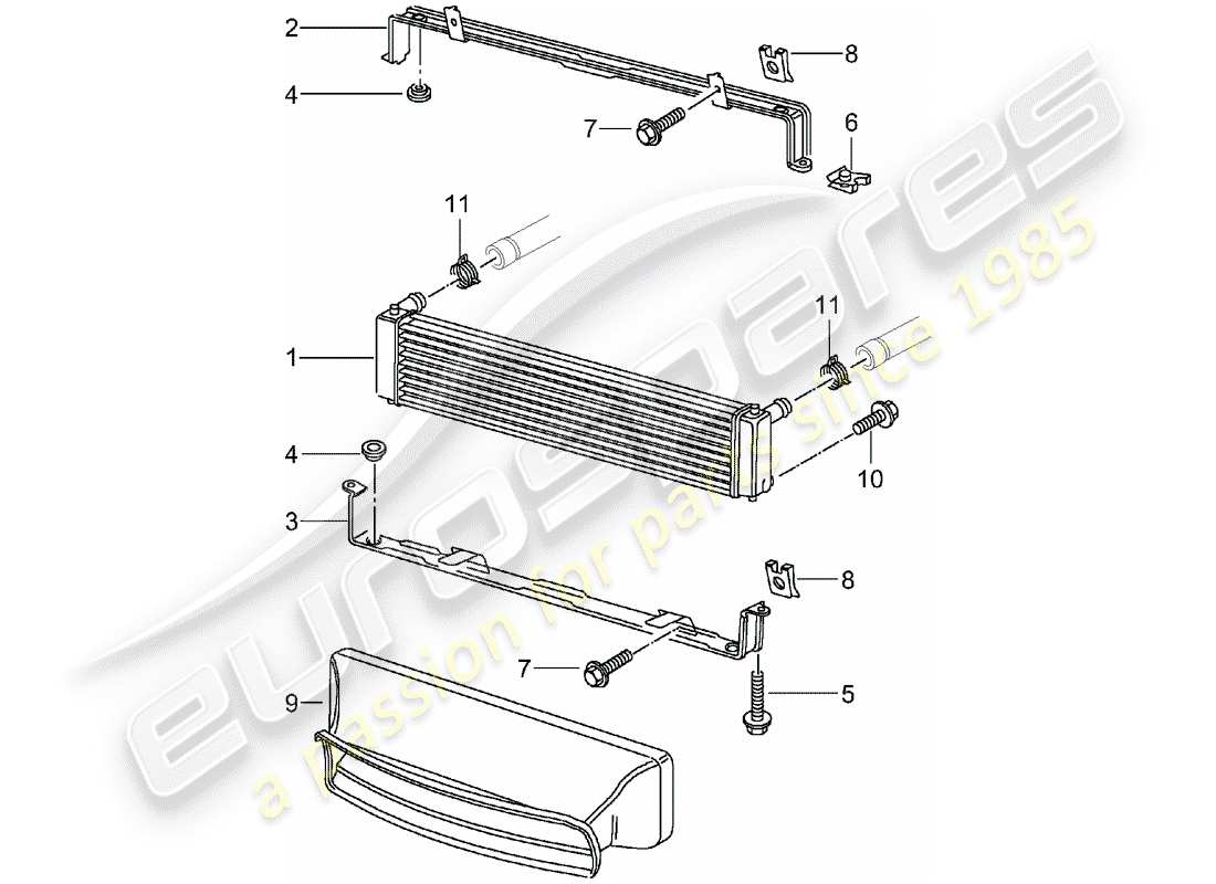 a part diagram from the porsche 996 parts catalogue