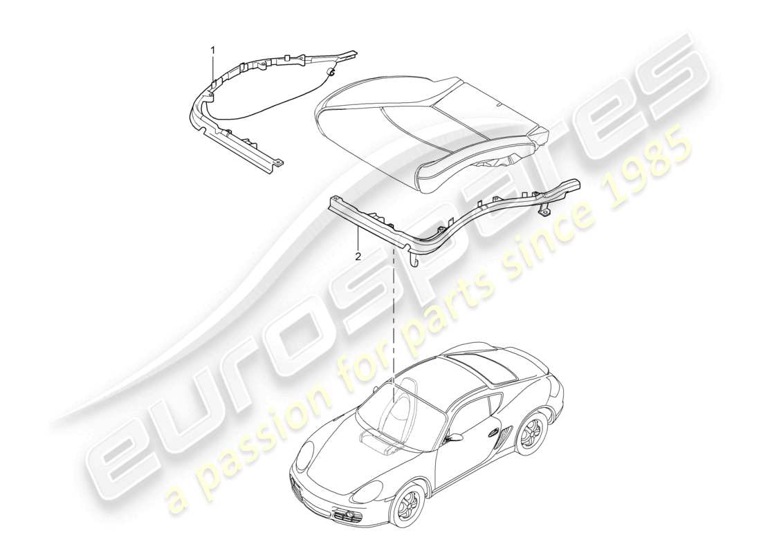 a part diagram from the porsche cayman parts catalogue