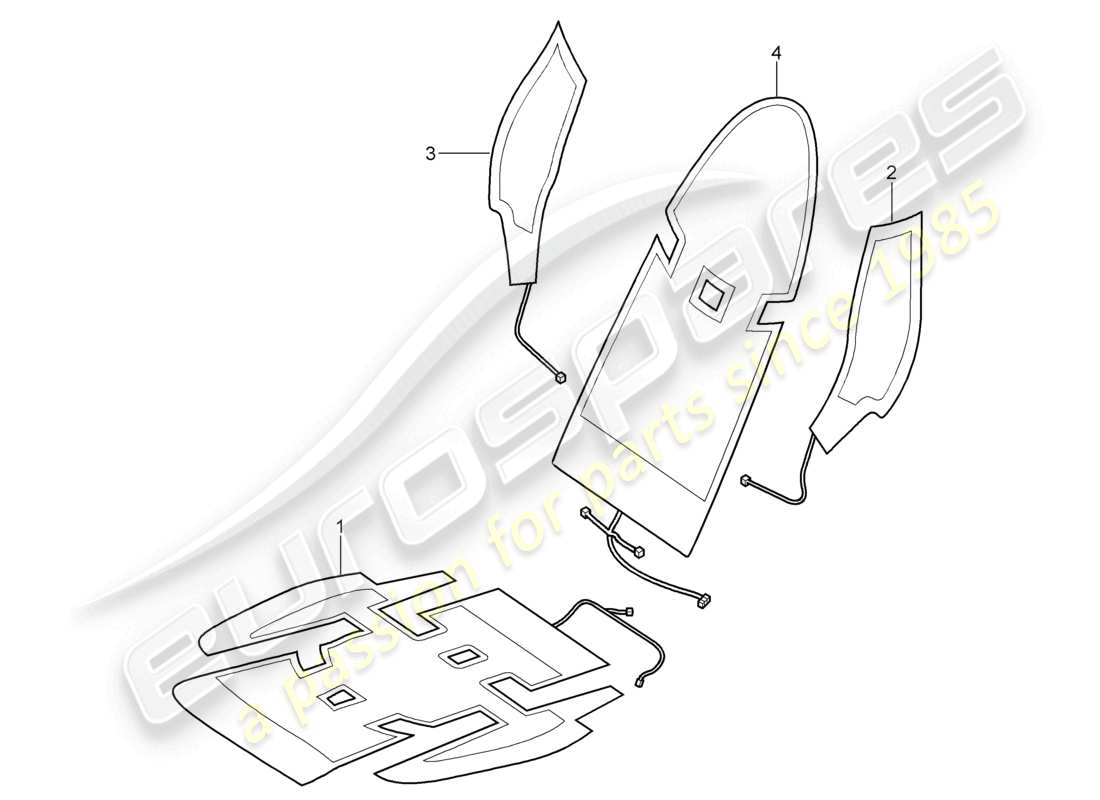 a part diagram from the porsche 2008 (987 boxster) parts catalogue