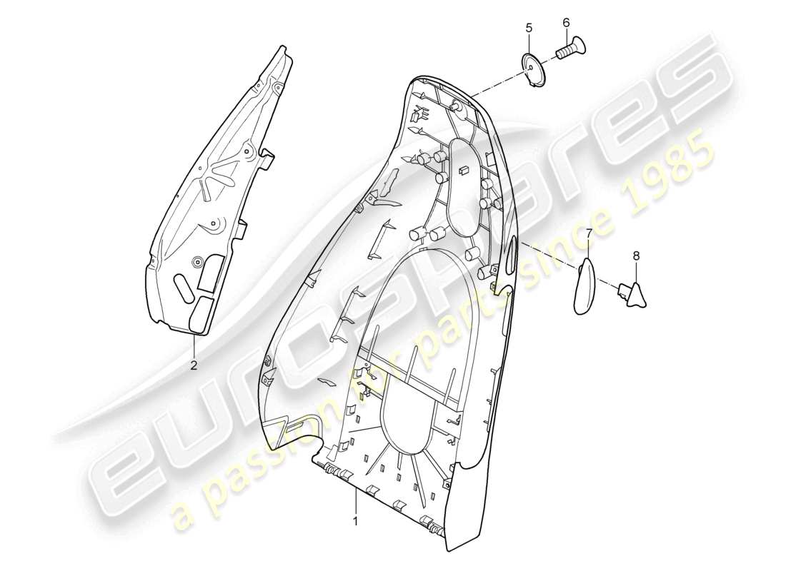 a part diagram from the porsche cayman parts catalogue