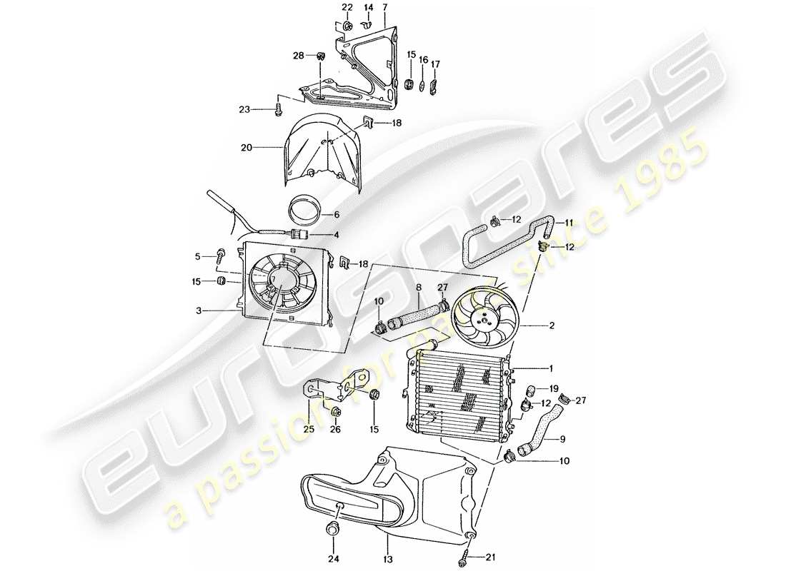 a part diagram from the porsche 996 parts catalogue