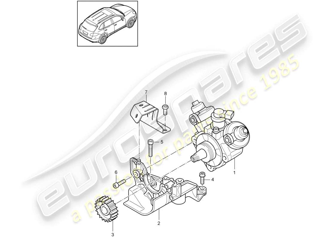 a part diagram from the porsche 2015 (cayenne e2 92a) parts catalogue