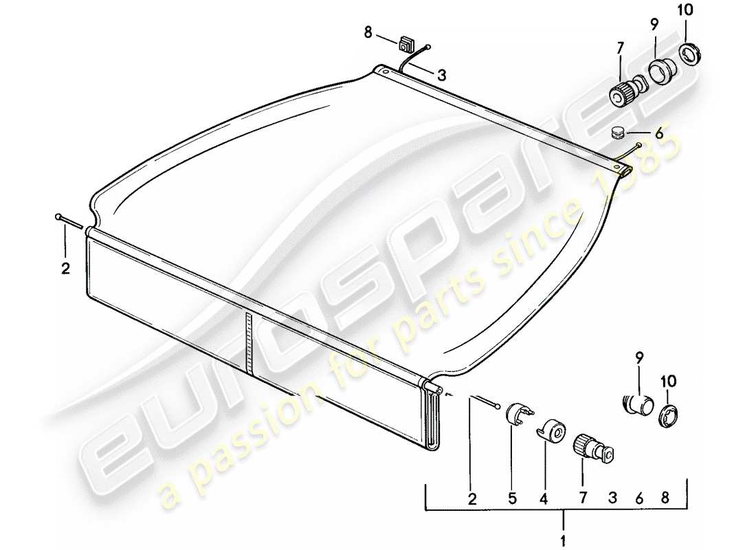 VIEW PARTS DIAGRAMS FROM THE PORSCHE 928 PARTS CATALOGUE a part diagram from the porsche 928 parts catalogue