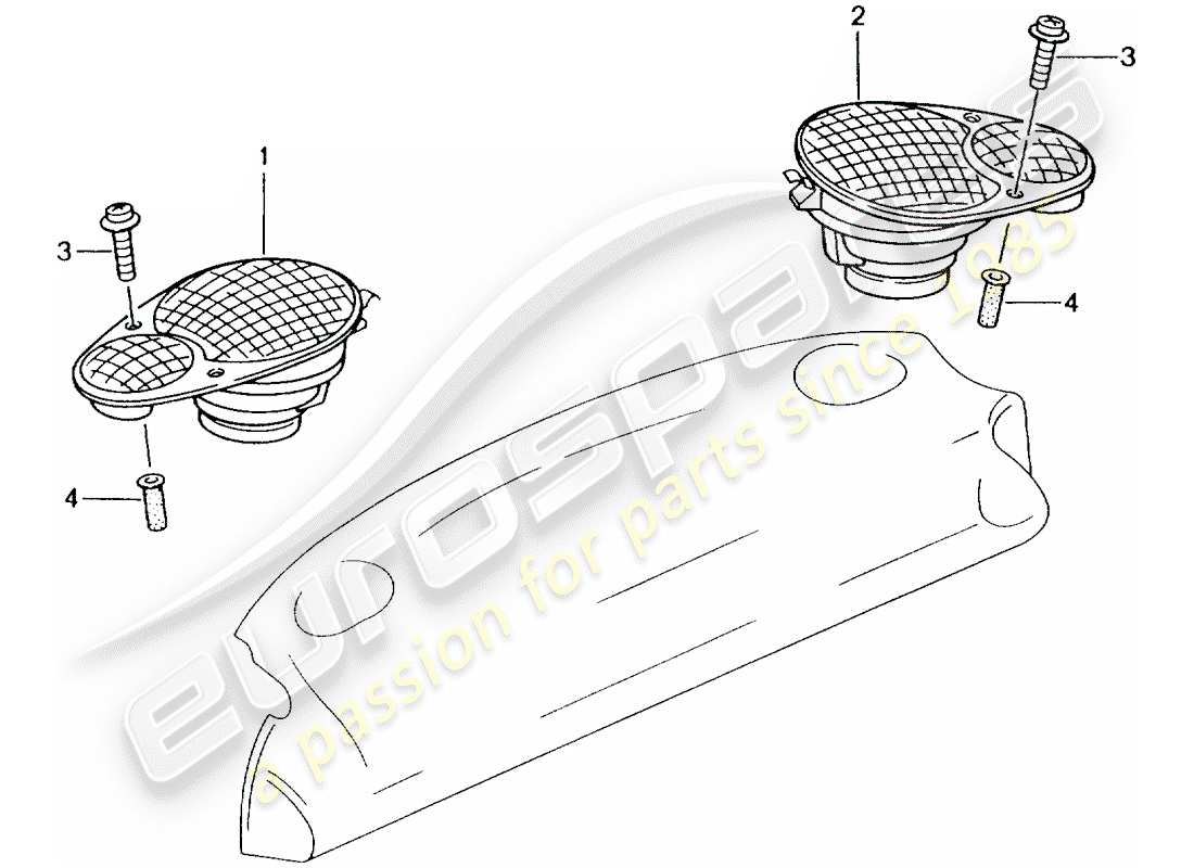 a part diagram from the porsche 2004 (996 gt3) parts catalogue
