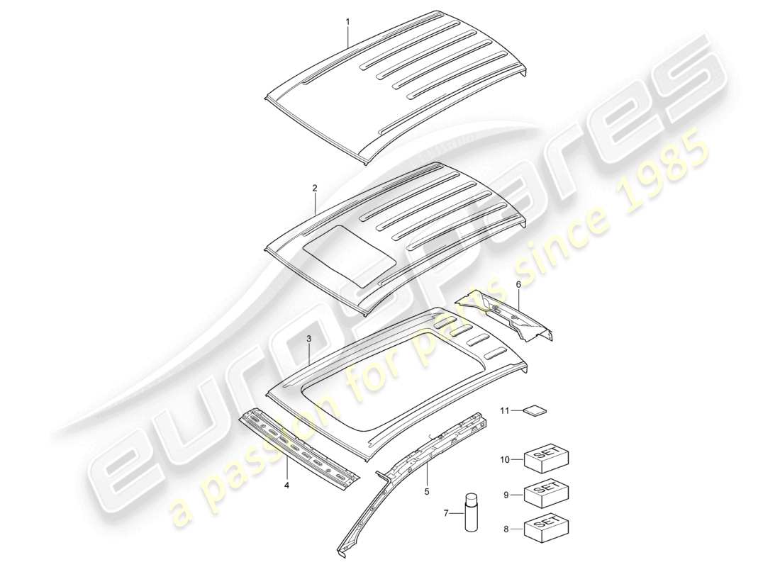 a part diagram from the porsche 2006 (cayenne e1 9pa) parts catalogue