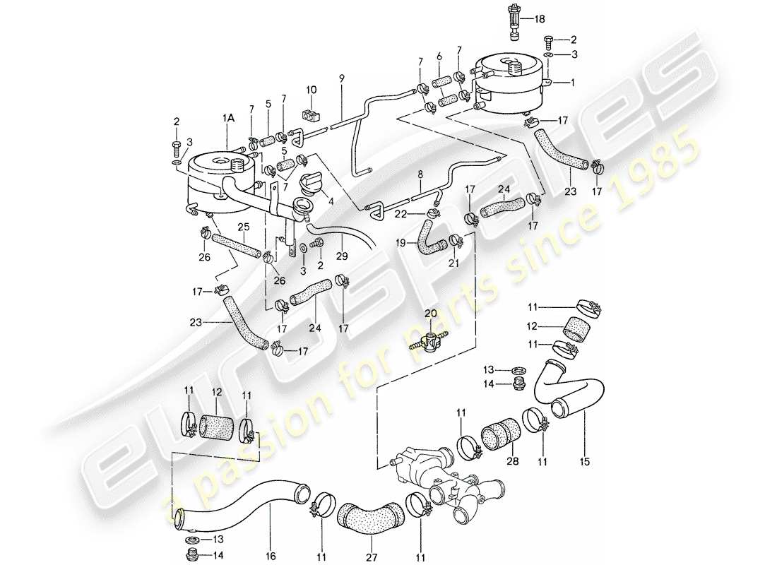 VIEW PARTS DIAGRAMS FROM THE PORSCHE 959 PARTS CATALOGUE a part diagram from the porsche 959 parts catalogue