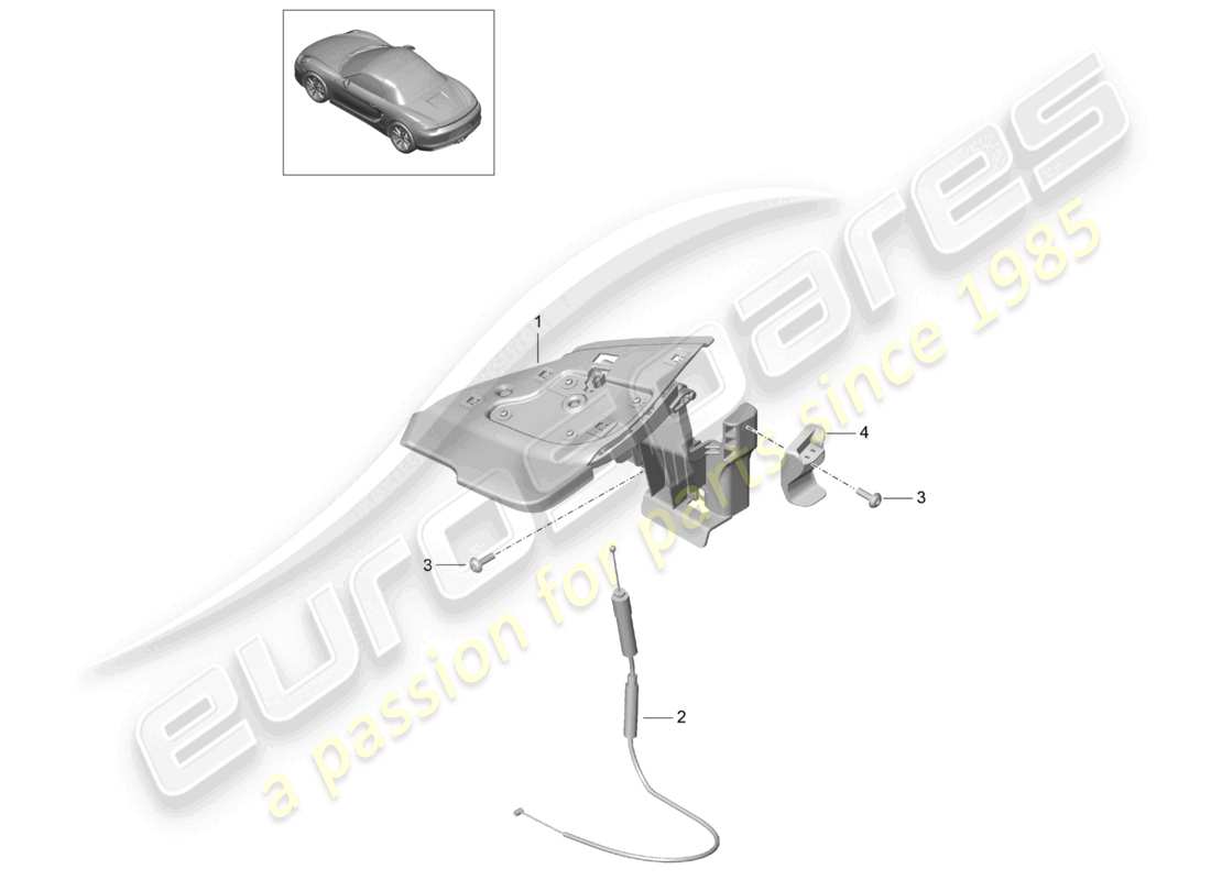 a part diagram from the porsche 2012 (981 boxster) parts catalogue