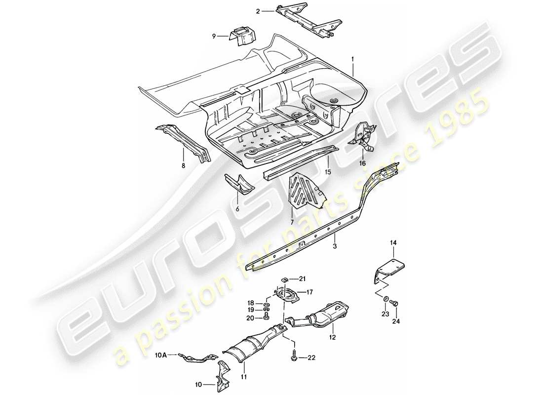 a part diagram from the porsche 1984 (928) parts catalogue