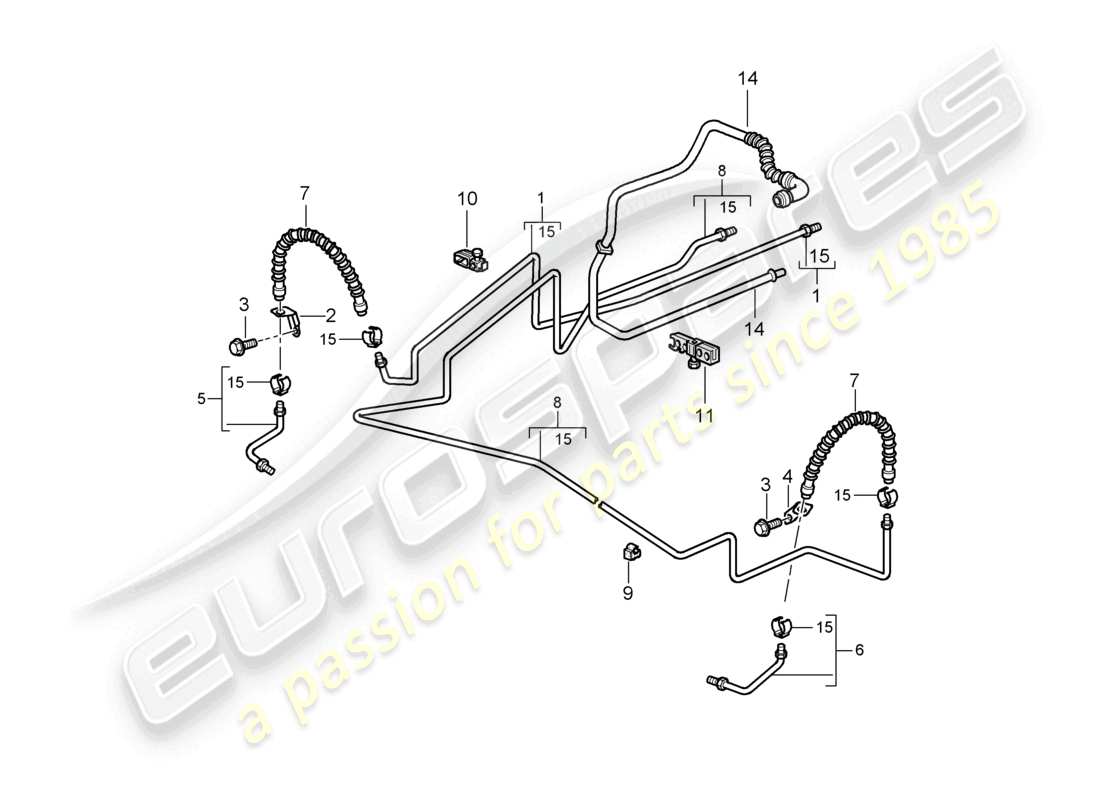 a part diagram from the porsche 2006 (987 cayman) parts catalogue
