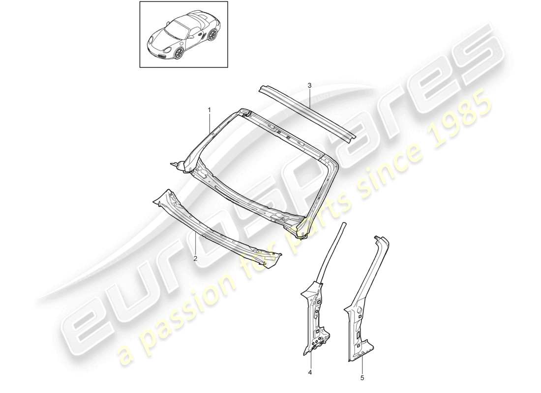 a part diagram from the porsche 2010 (987 boxster) parts catalogue