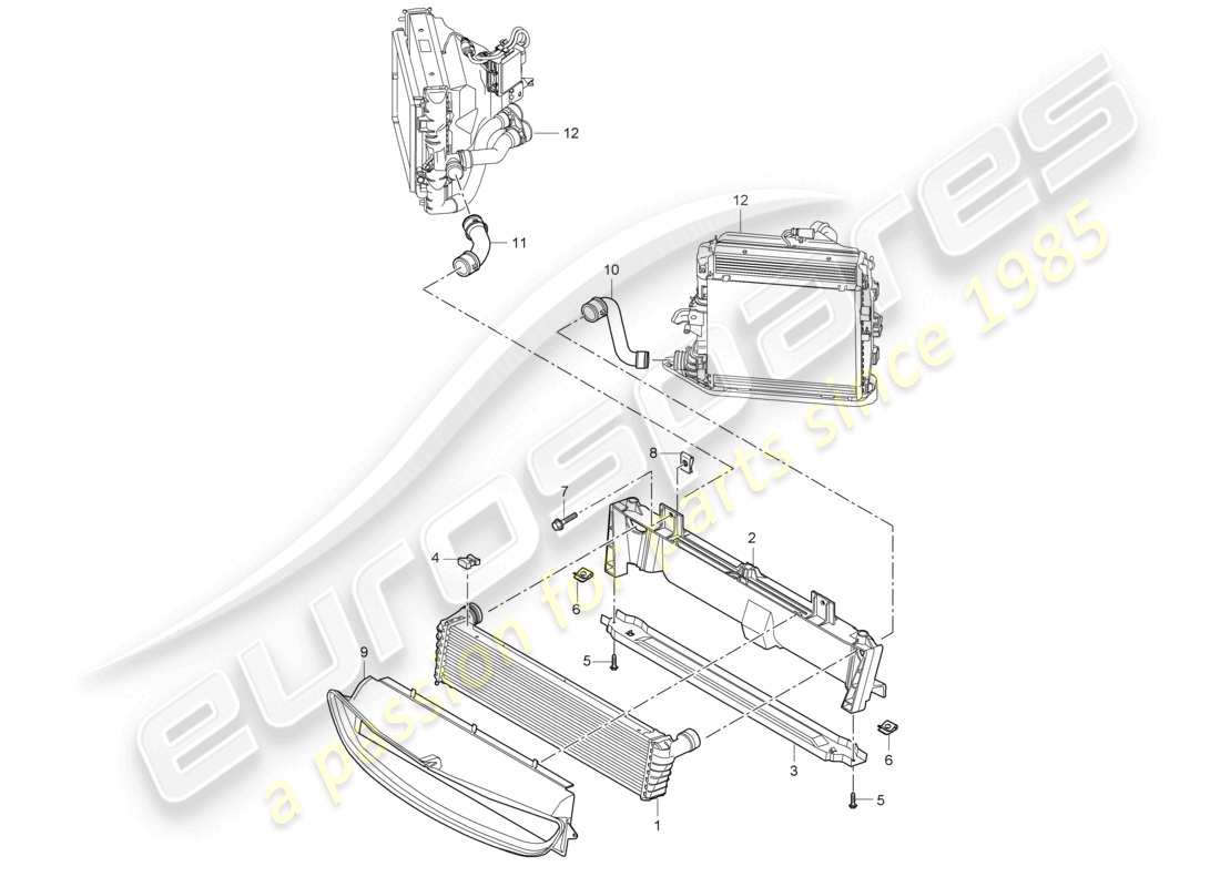 a part diagram from the porsche cayman parts catalogue