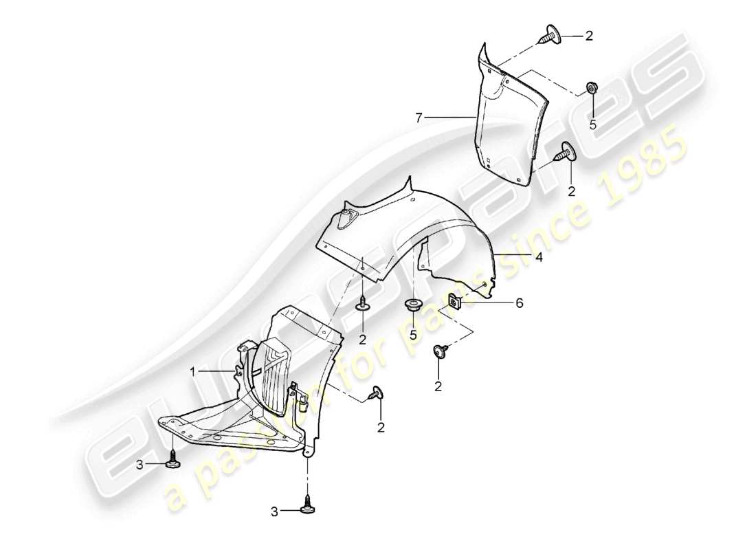 a part diagram from the porsche 2008 (987 boxster) parts catalogue